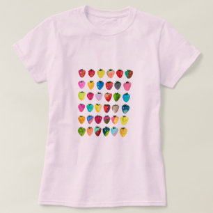 Strawberry sweetness cute fruit watercolor T-Shirt