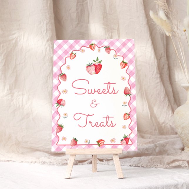 Strawberry Sweets and Treats Wavy Birthday Poster (Creator Uploaded)