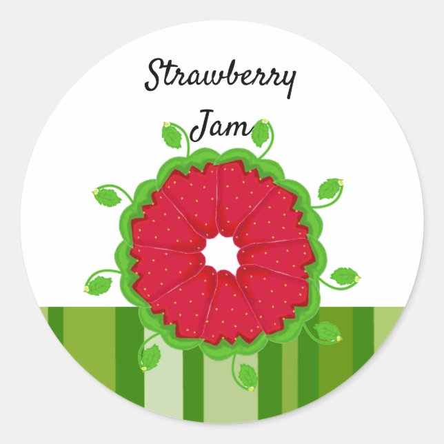 Strawberry Swirl Jam Stickers (Front)