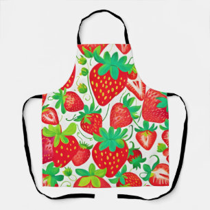 Strawberry Swirl Pattern Apron