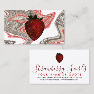 strawberry swirls business card