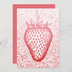 strawberry swirls invitation