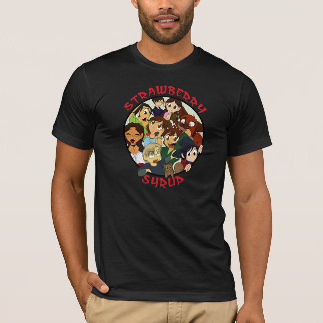 Strawberry Syrup Chibi Circle Dark Shirts (Front)