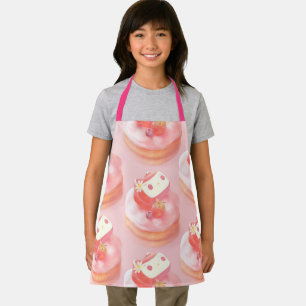 Strawberry Tart Illustration Apron