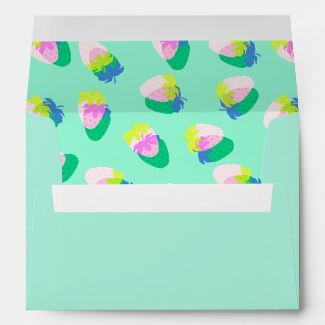 Strawberry Teal Envelope (Back (Bottom))