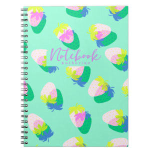 Strawberry Teal Notebook