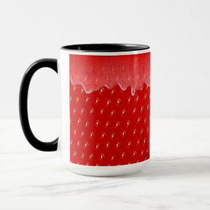 Strawberry Textured Background Liquid Fruit Jam   Mug