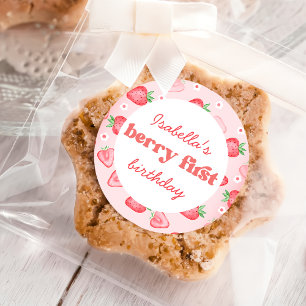 Strawberry Thank you Berry Much Classic Round Sticker