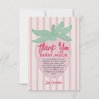Strawberry Thank you Berry Much Thank You Card