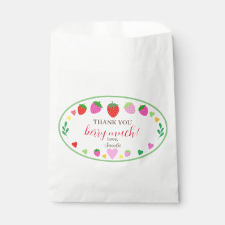 Strawberry Thank You Birthday Party  Favour Bags