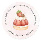  Strawberry Thank You Business Sticker
