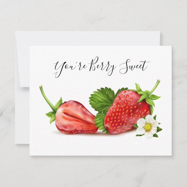Strawberry Thank You Card (Front)