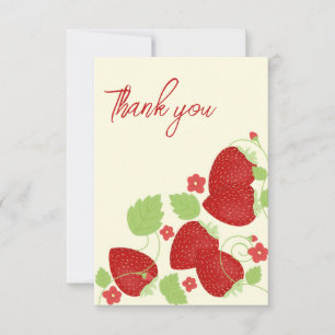 Strawberry Thank you Card