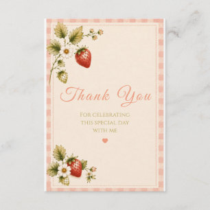 Strawberry Thank You Card – A Berry Sweet Birthday