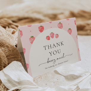 Strawberry Thank You Card   Berry Thank You