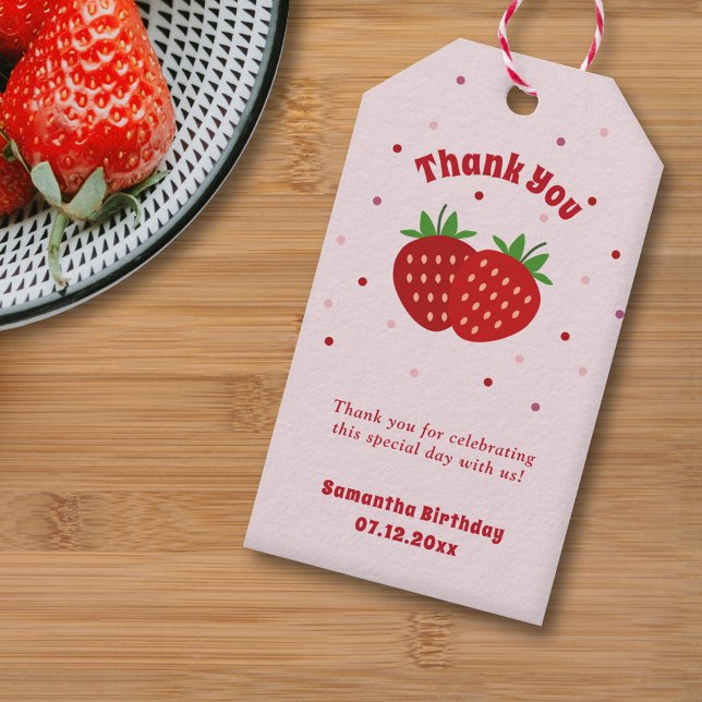 Strawberry Thank You  Gift Tags (Strawberry Thank You Gift Tags)