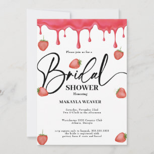 strawberry That's  Amore Bridal Shower  Invitation