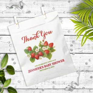Strawberry Theme Baby Shower Thank You Favour Bags