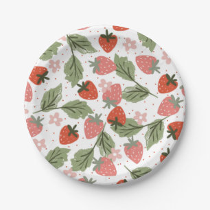 Strawberry Theme Girl Birthday Party Paper Plate