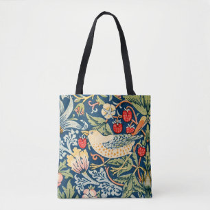 Strawberry thief bird by William Morris  Tote Bag