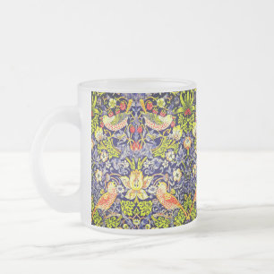 Strawberry Thief Birds William Morris Frosted Glass Coffee Mug