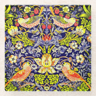 Strawberry Thief Birds William Morris Glass Coaster