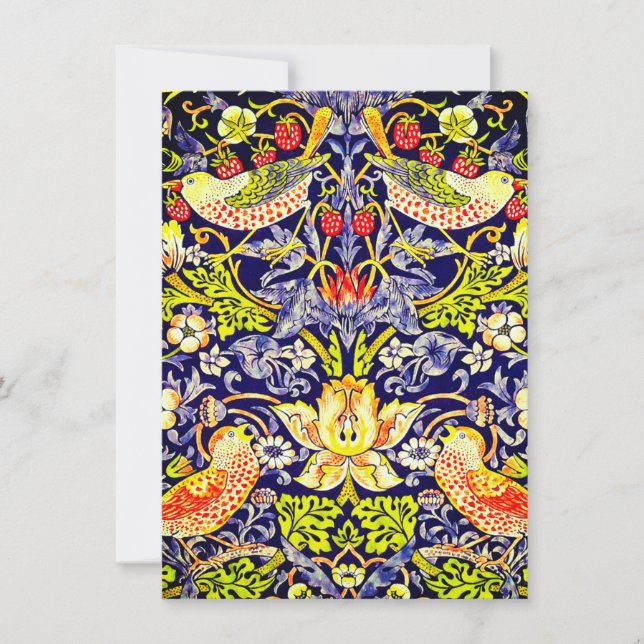 Strawberry Thief Birds William Morris Invitation (Front)