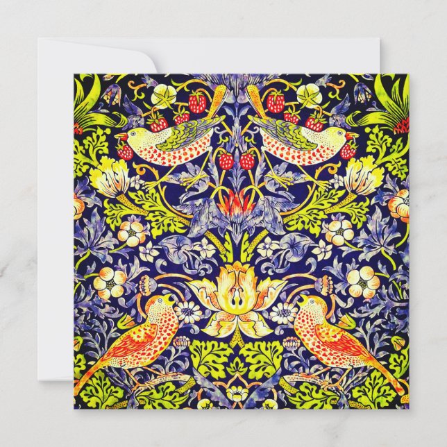 Strawberry Thief Birds William Morris Invitation (Front)