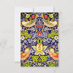 Strawberry Thief Birds William Morris RSVP Card