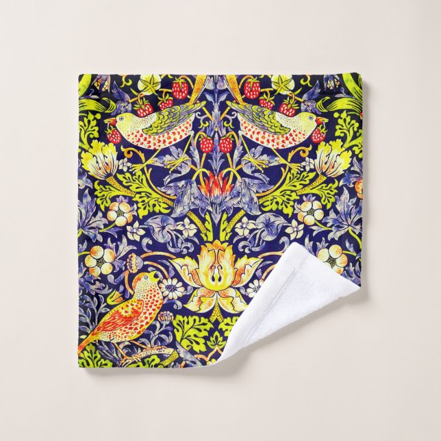 Strawberry Thief Birds William Morris Wash Cloth (Wash Cloth)