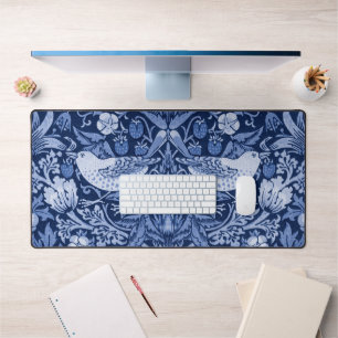Strawberry Thief Blue Monotone, William Morris Desk Mat