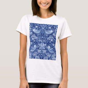Strawberry Thief Blue Monotone, William Morris T-Shirt