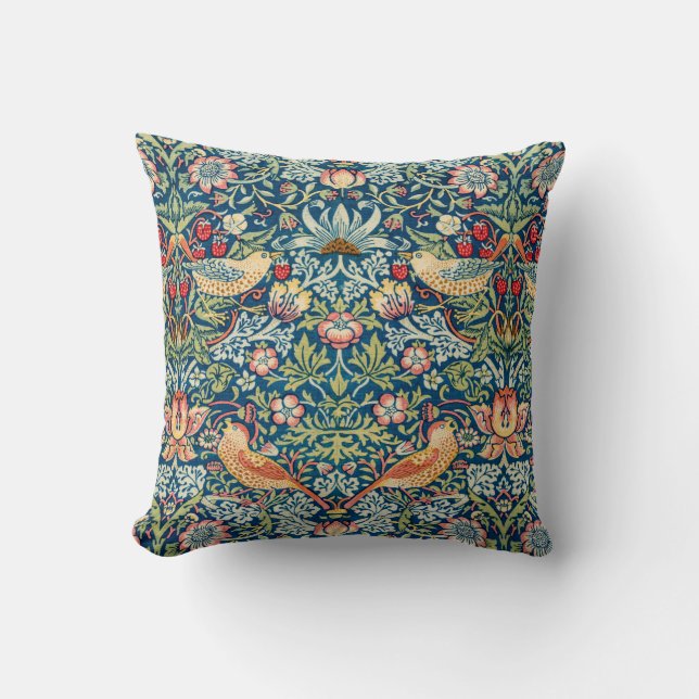 Strawberry Thief by William Morris | Cushion (Front)