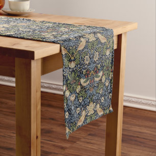 Strawberry Thief by William Morris Indigo Mineral Short Table Runner