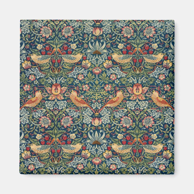 Strawberry Thief by William Morris Magnet (Front)