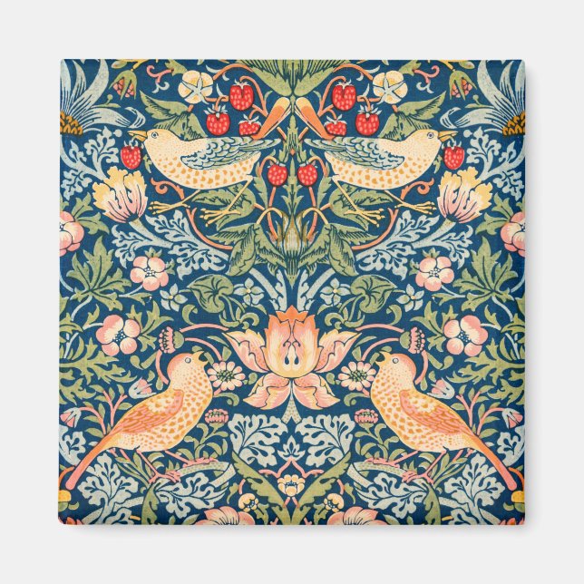 Strawberry Thief (by William Morris) Magnet (Front)