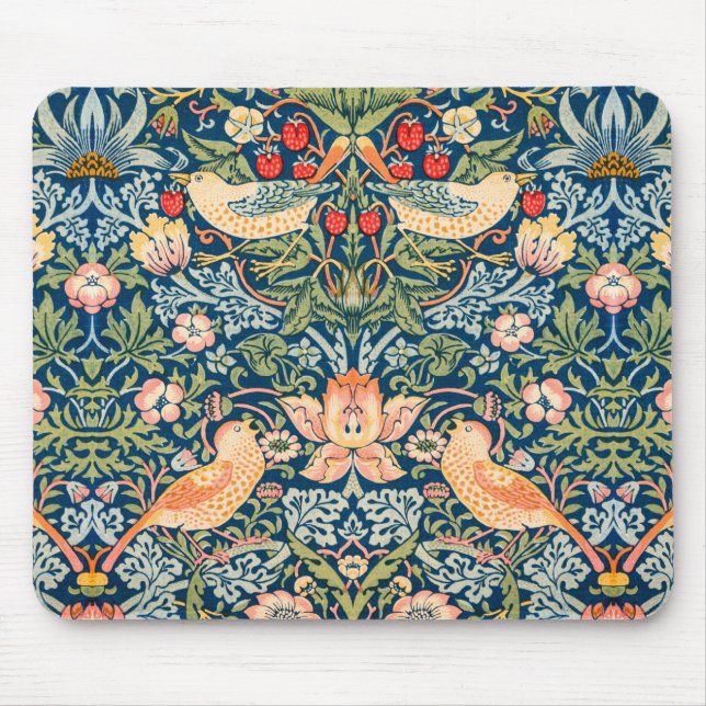 Strawberry Thief (by William Morris) Mouse Mat (Front)