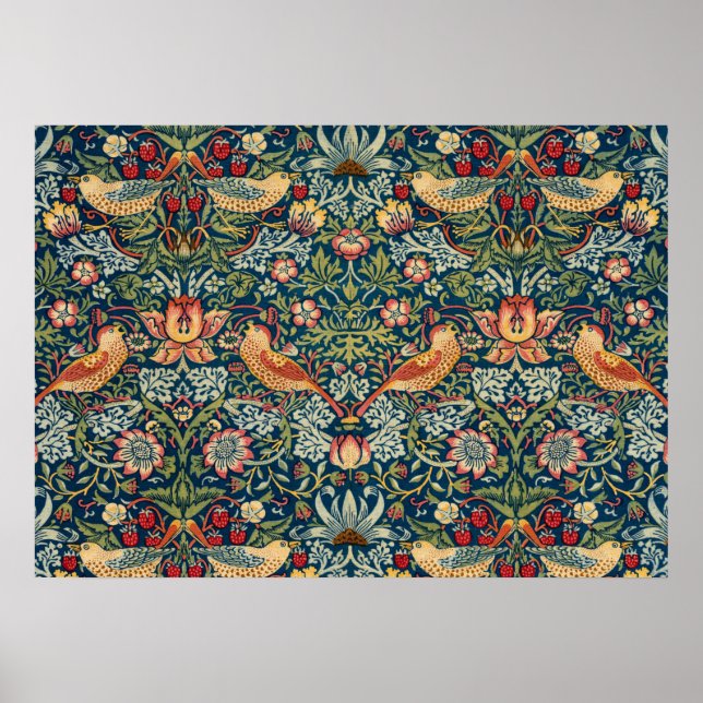Strawberry Thief by William Morris Poster (Front)
