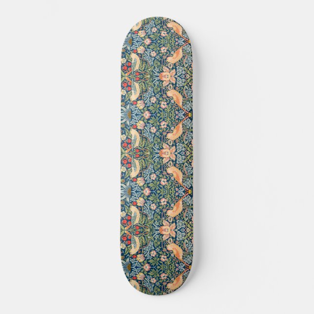 Strawberry Thief (by William Morris) Skateboard (Front)