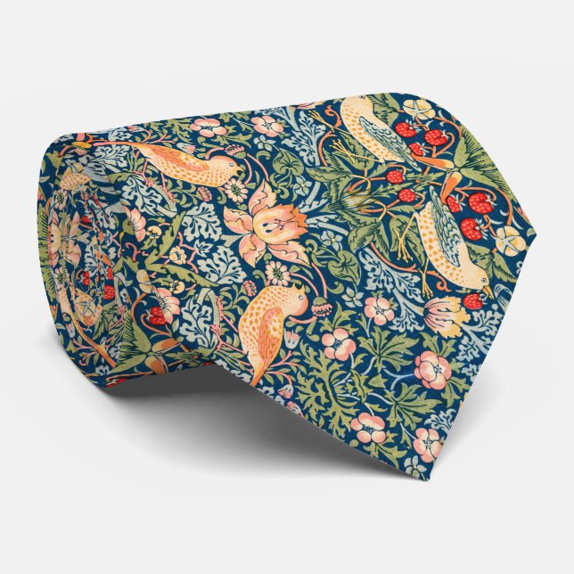 Strawberry Thief (by William Morris) Tie (Rolled)