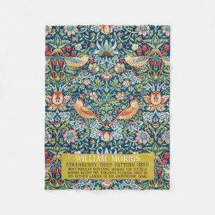 Strawberry thief - Design of William Morris Fleece Blanket