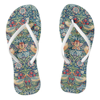 Strawberry thief - Design of William Morris Flip Flops