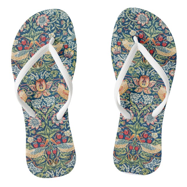 Strawberry thief - Design of William Morris Flip Flops (Footbed)