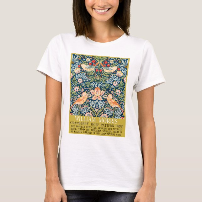 Strawberry thief - Design of William Morris T-Shirt (Front)