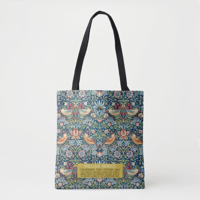 Strawberry thief - Design of William Morris Tote Bag (Front)