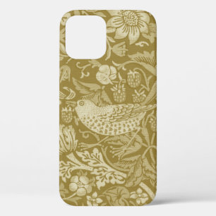 Strawberry Thief Gold, William Morris iPhone 12 Case