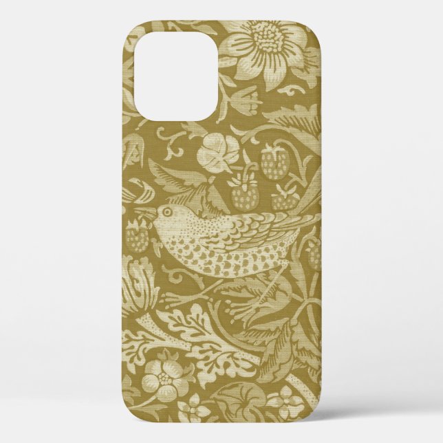 Strawberry Thief Gold, William Morris Case-Mate iPhone Case (Back)