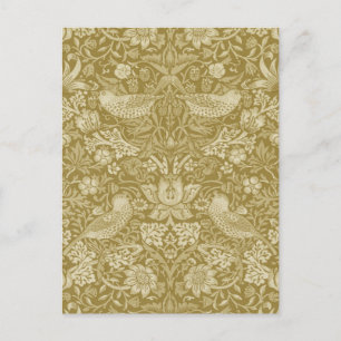 Strawberry Thief Gold, William Morris Postcard