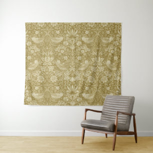 Strawberry Thief Gold, William Morris Tapestry