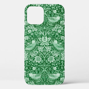 Strawberry Thief Green, William Morris iPhone 12 Case